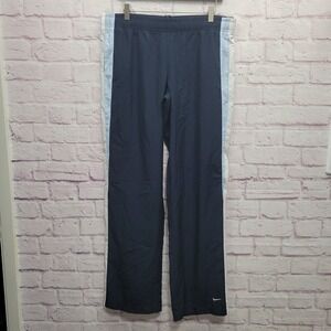 Nike Athletic Track Pants Men L Navy Blue Wide Leg Lightweight Y2K Sporty Retro